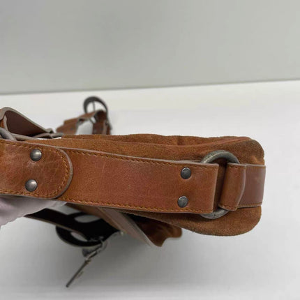 Dior Vintage Gaucho Large Brown Suede Leather Crossbody Bag