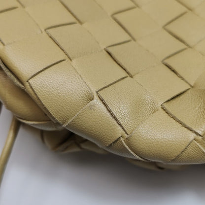 Bottega Veneta Pouch Mini Beige Leather