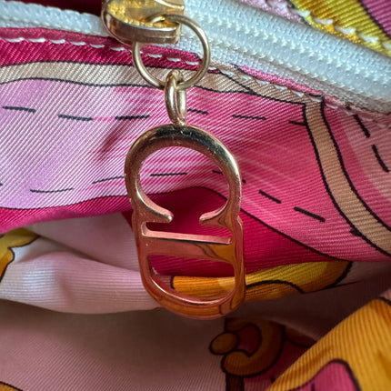 Dior Saddle Vintage Brown Leather and Silk Interior Shoulder Bag