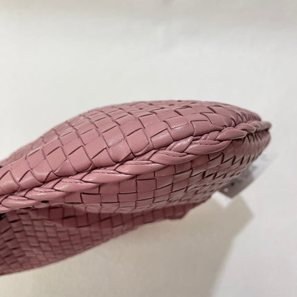 Sold Bottega Veneta Veneta Hobo Medium Cherry Blossom Pink Intrecciato Leather Bag 40cm