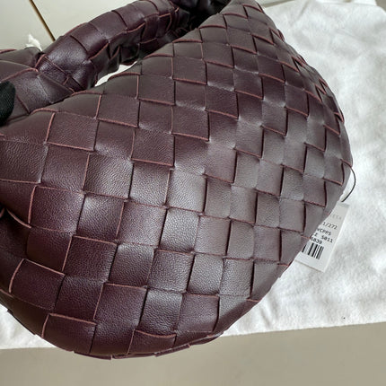 Bottega Veneta Jodie Mini Dark Burgundy Wine Leather