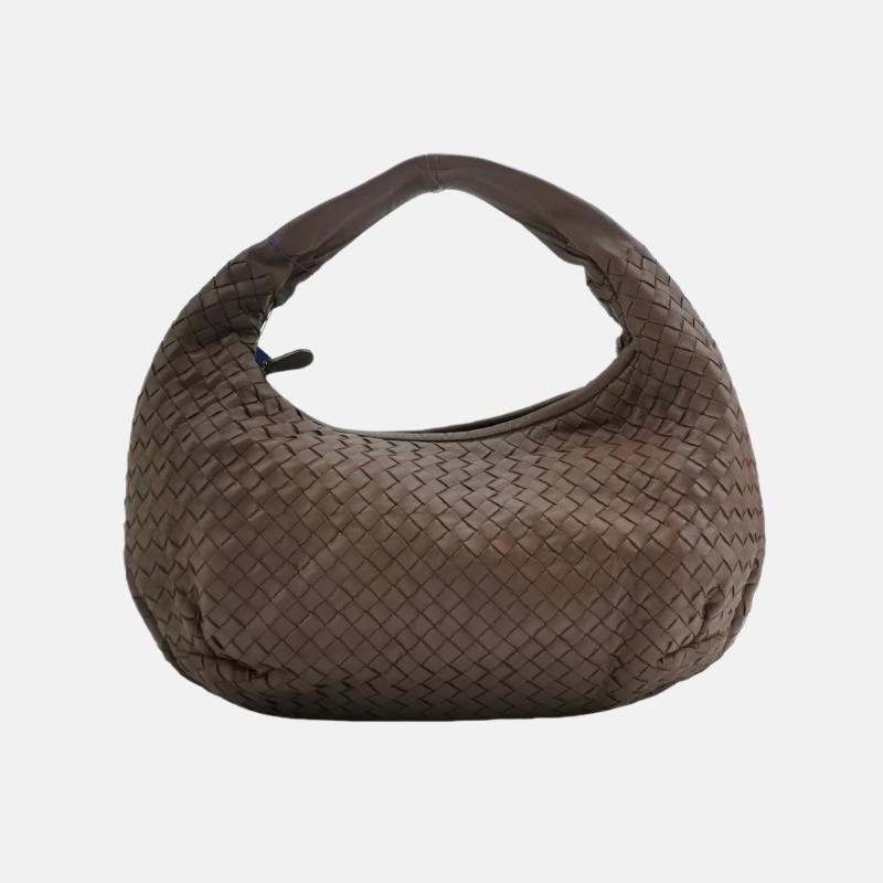 Bottega Veneta Belly Hobo Intrecciato Lambskin Leather Milk Chocolate Brown Medium 40cm-Luxbags