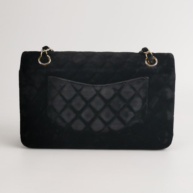 Chanel Classic Flap Medium Black Velvet Gold Hardware, 2014-2015