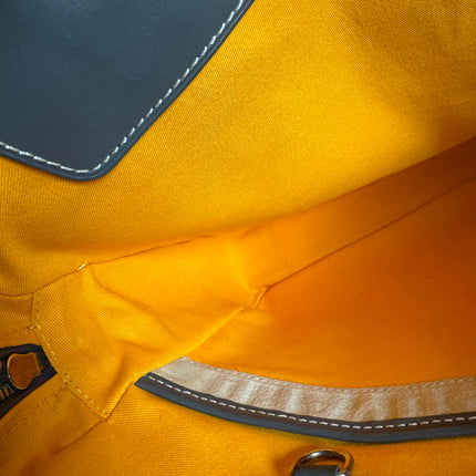 Goyard Ambassade Document Case Small 35cm Handbag Grey Canvas Leather Silver Hardware