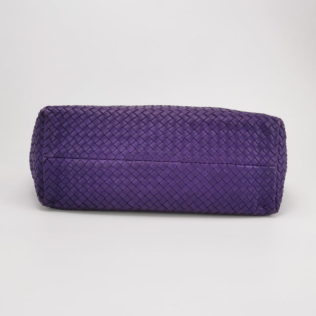 Bottega Veneta Cabat Large Intreccio Leather Tote Bag Purple with Pouch 40cm