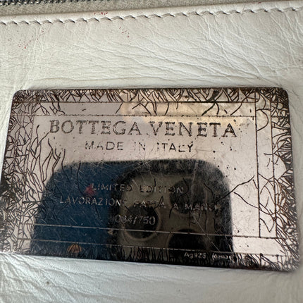 Bottega Veneta Cabat Large Intreccio Leather with Fringes White Ecru 40cm