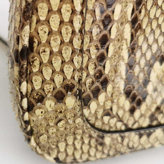 Sold Gucci Jackie 1961 Mini Python-skin Leather Bag with Adjustable Strap Size Multicolor