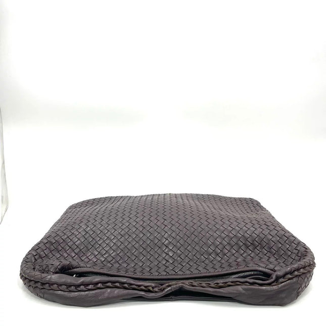 Bottega Veneta Veneta Hobo Maxi Dark Brown Lambskin Leather 52cm
