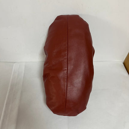 Bottega Veneta Pouch Calfskin Leather Brick Red Large