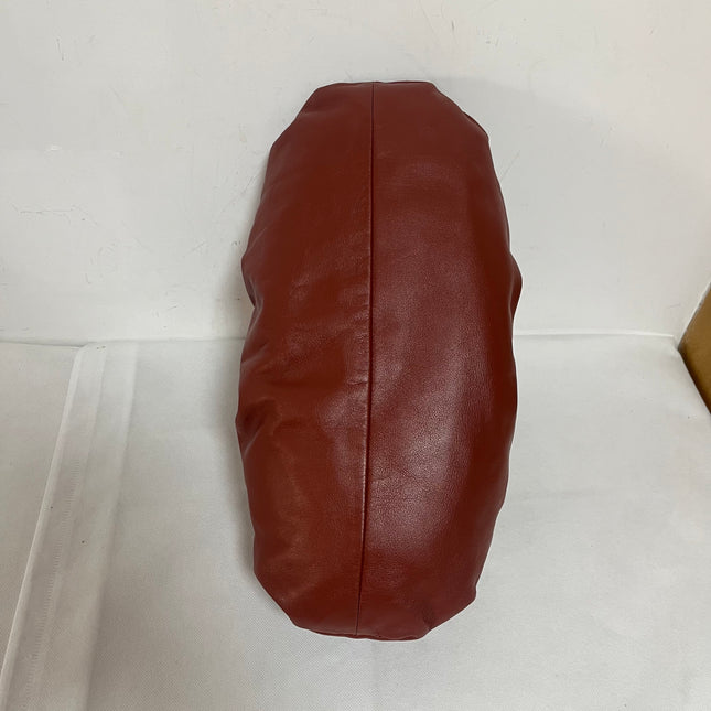 Bottega Veneta Pouch Calfskin Leather Brick Red Large