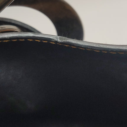 Dior Vintage Gaucho Large Black Leather Crossbody Bag