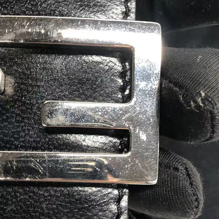 FENDI Mini Bucket White Heart Shaped Sequin Black Bag