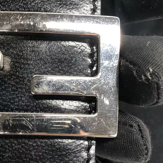 FENDI Mini Bucket White Heart Shaped Sequin Black Bag