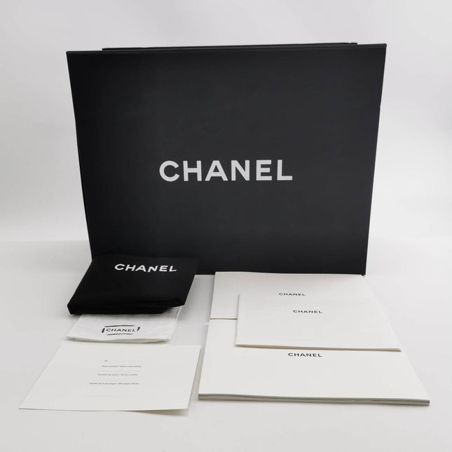 Sold Chanel 22 Hobo Bag Medium Shiny Calfskin Leather White with Gold-tone Hardware
