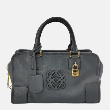 Loewe Amazona 29 in Grey Lambskin Leather-Luxbags