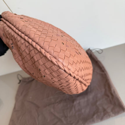 Bottega Veneta Hobo Bag Leather Beige Small 40cm Butterfly Cutout