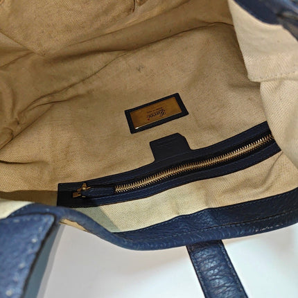 Gucci Jackie 1961 Soft Medium Navy Leather and Monogram