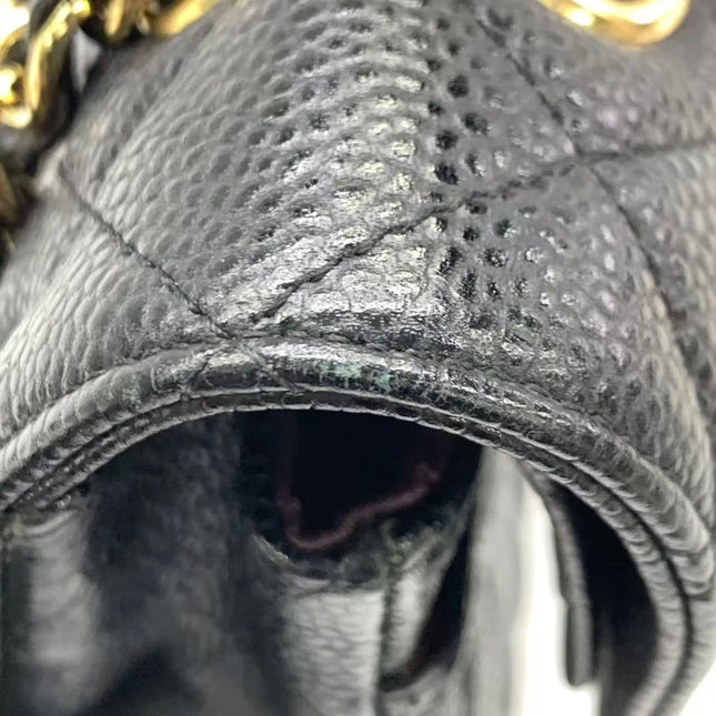 Chanel Classic Flap Medium 2014 Black Caviar Leather Gold Hardware