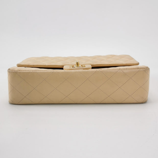 Chanel Classic Flap Medium Beige Lambskin Leather with Gold HW, 2009