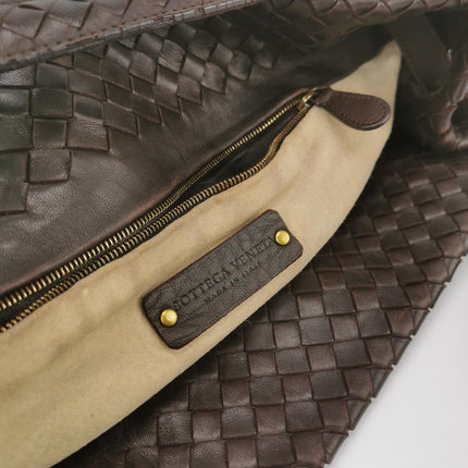 Bottega Veneta Garda Dark Brown Intrecciato Nappa Leather Large 33cm