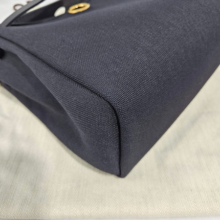 Hermes Herbag 31 Black Canvas Gold Hardware Crossbody Bag