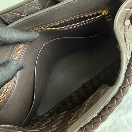 Bottega Veneta Andiamo Medium Fondant Dark Chocolate Brown Handbag