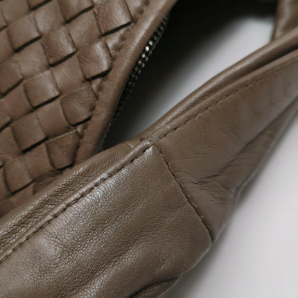 Bottega Veneta Belly Hobo Intreccio Leather Grey Large 54cm