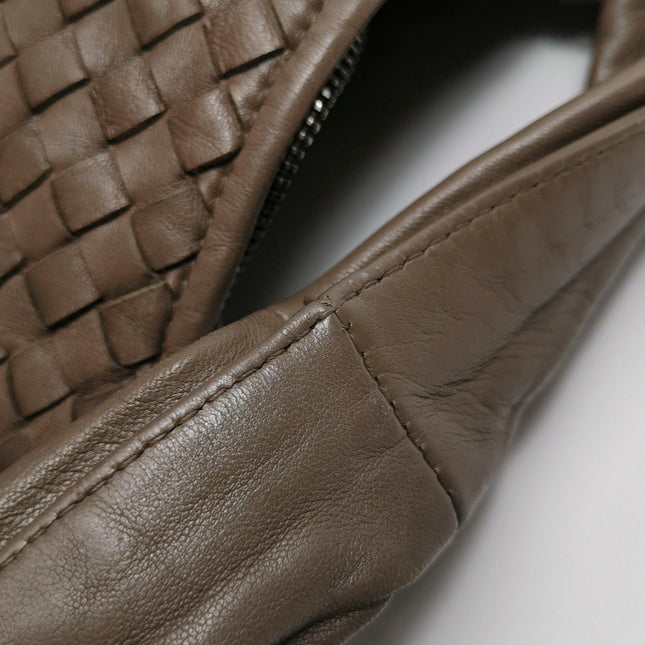 Bottega Veneta Belly Hobo Intreccio Leather Grey Large 54cm