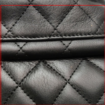 Chanel Cambon Multi-pocket Ligne Reporter Bag Medium Black Calfskin Leather