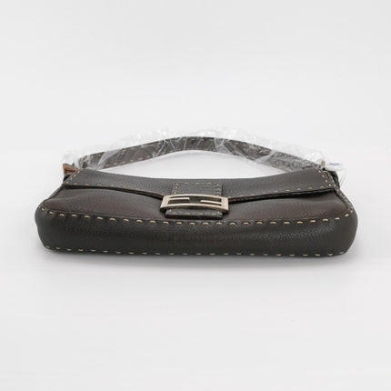 Fendi Baguette Selleria Calfskin Leather Brown Shoulder Bag