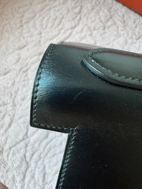 Hermes Kelly 32 Sellier Black Box Leather Gold HW 1987
