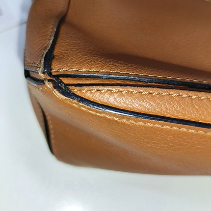 Loewe Puzzle Mini Caramel Tan Calfskin Leather Crossbody Bag