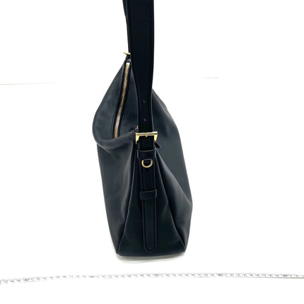 Prada Aimée Black Large Calfskin Leather Shoulder Bag