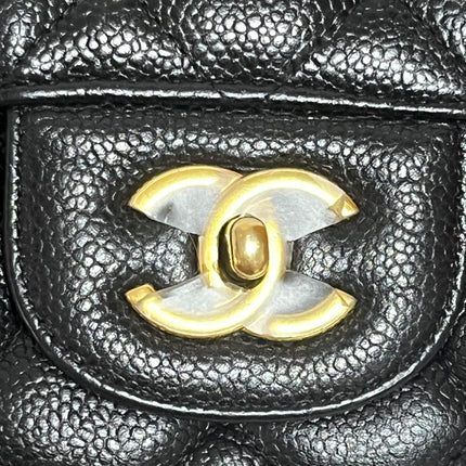 Chanel Classic Flap Maxi Black Caviar Leather Single Flap with Gold Hardware