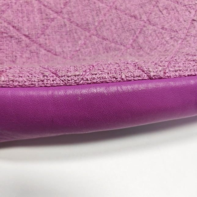 Chanel Large Girl Jacket Bag Lilac Tweed Shoulder Bag 2015