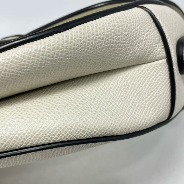 Sold Dior Saddle Medium 2020 Grained Leather Handbag White