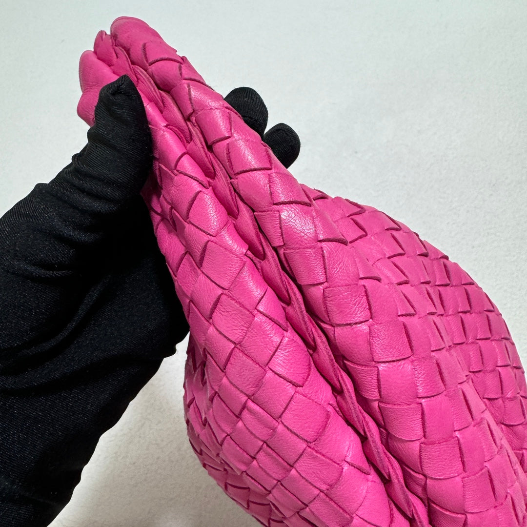 Bottega Veneta Belly Hobo Intrecciato Fuchsia Pink Nappa Leather Medium 40cm