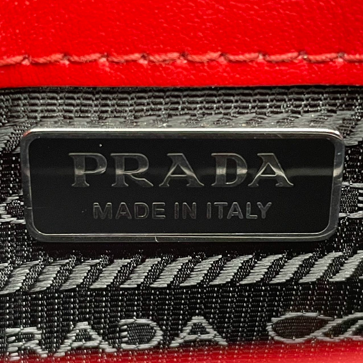 Prada Cleo Flap Red Leather Mini Shoulder bag