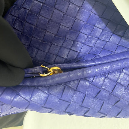 Sold Bottega Veneta Hobo Bag Lambskin leather Navy Medium 47cm