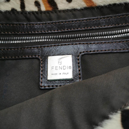Fendi Baguette Pony hair in leopard print Brown