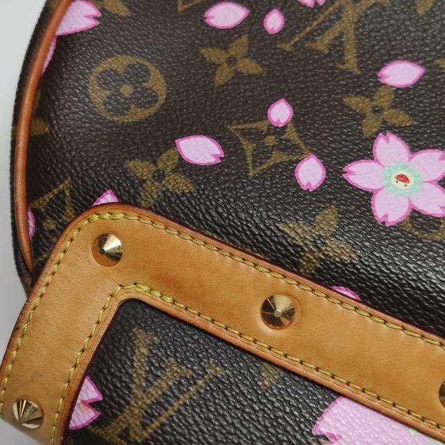 Louis Vuitton x Takashi Murakami Cherry Blossom Sack Reto PM Monogram Handbag
