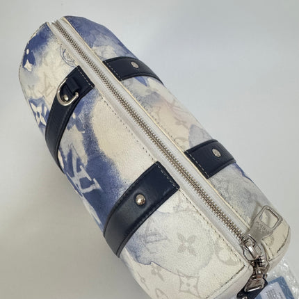 Louis Vuitton Keepall XS Blue Watercolor Leather and PU Crossbody Bag
