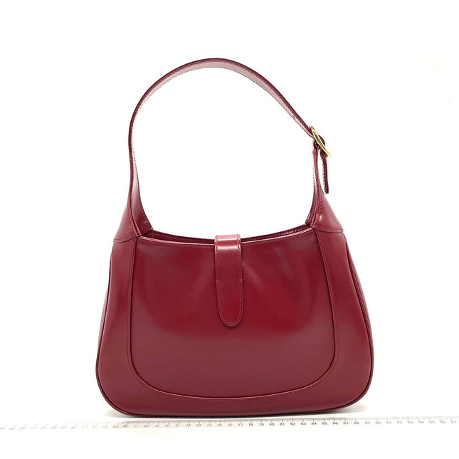 Sold Gucci Jackie 1961 Burgundy Red Leather Bag Small with Adjustable Strap