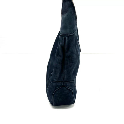 Gucci Jackie 1961 Medium Navy Suede Leather Bag