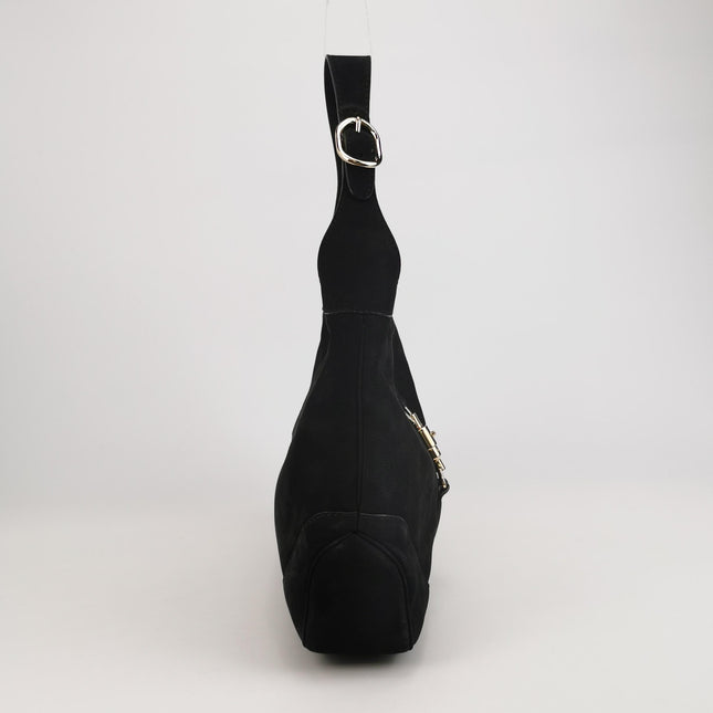 Gucci Jackie 1961 Medium Black Suede Leather Bag