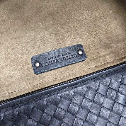 Bottega Veneta Cesta Shopper Tote Intrecciato Black Leather Large 50cm