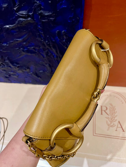 Gucci Horsebit 1955 Small Camel Leather Shoulder Bag