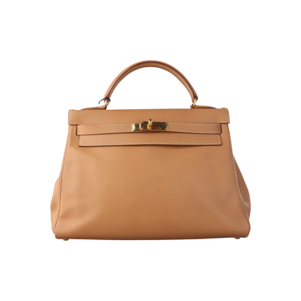 Hermes Kelly 32 Sesame Epsom Retourne Gold Hardware 1993-Luxbags