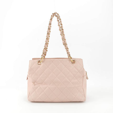 Sold Chanel PST Petite Shopping Tote Pale Pink Caviar Leather Chain Bag