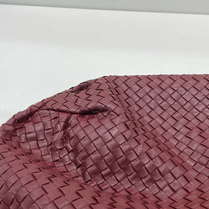 Sold Bottega Veneta Belly Hobo Intrecciato Burgundy Ancora Red Medium 45cm